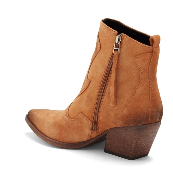GOLO Lasso Western Suede Ankle Boot Snip Toe - Picture 2 of 4